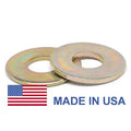 9/16 inch Grade 8 Flat Washer SAE Pattern Extra Heavy Medium Carbon Steel Yellow Zinc Plated Pk 900 F7833