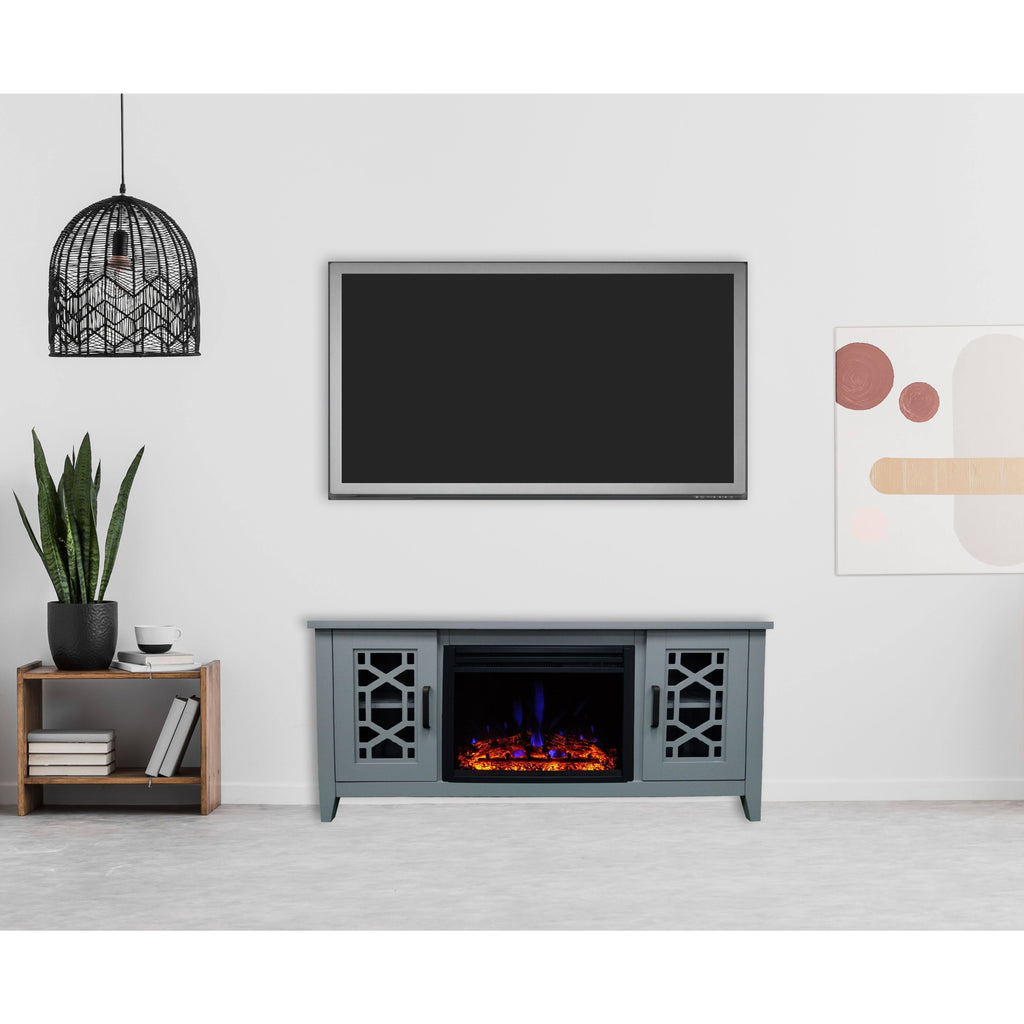 Slate Blue Electric Fireplace H64237