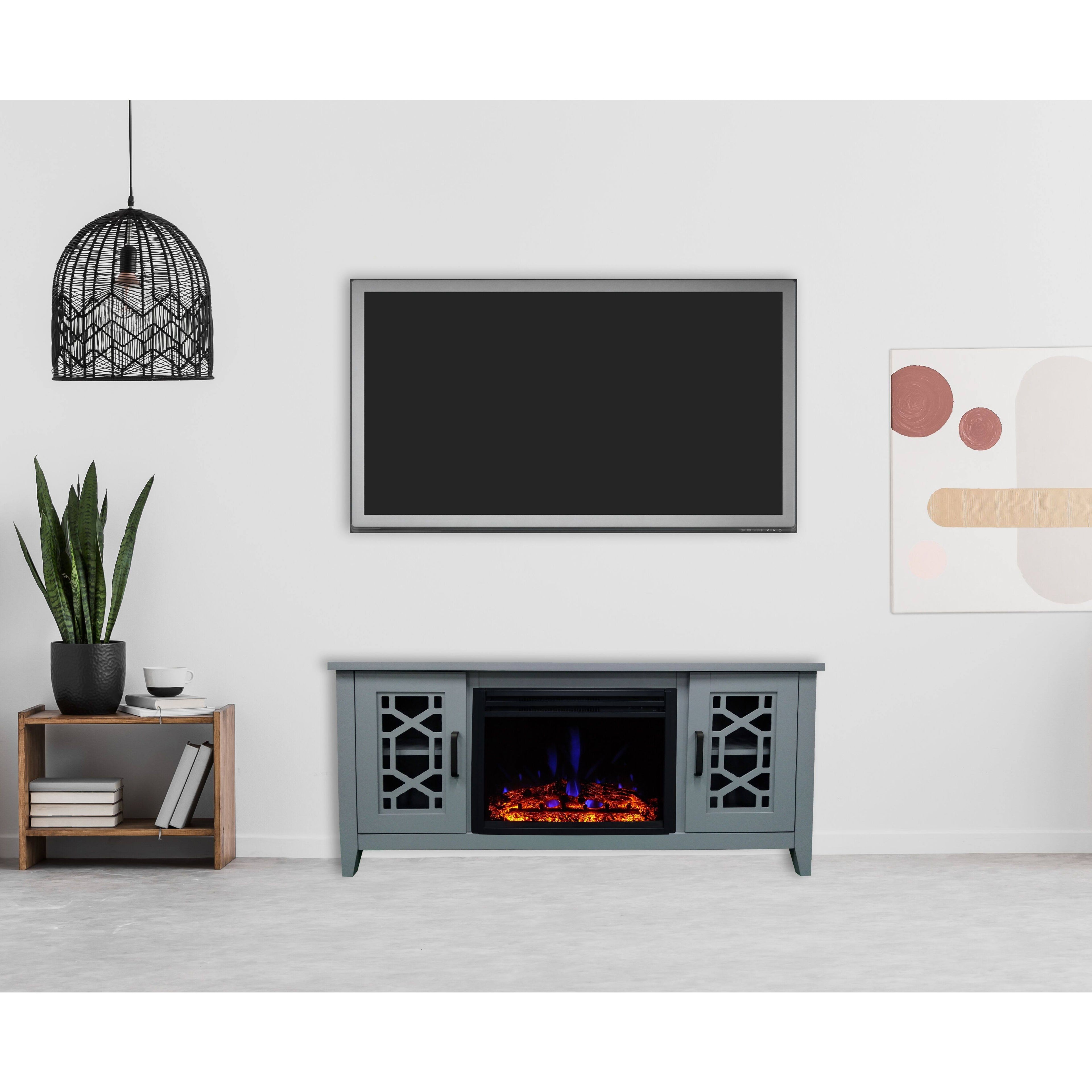 Slate Blue Electric Fireplace H64237