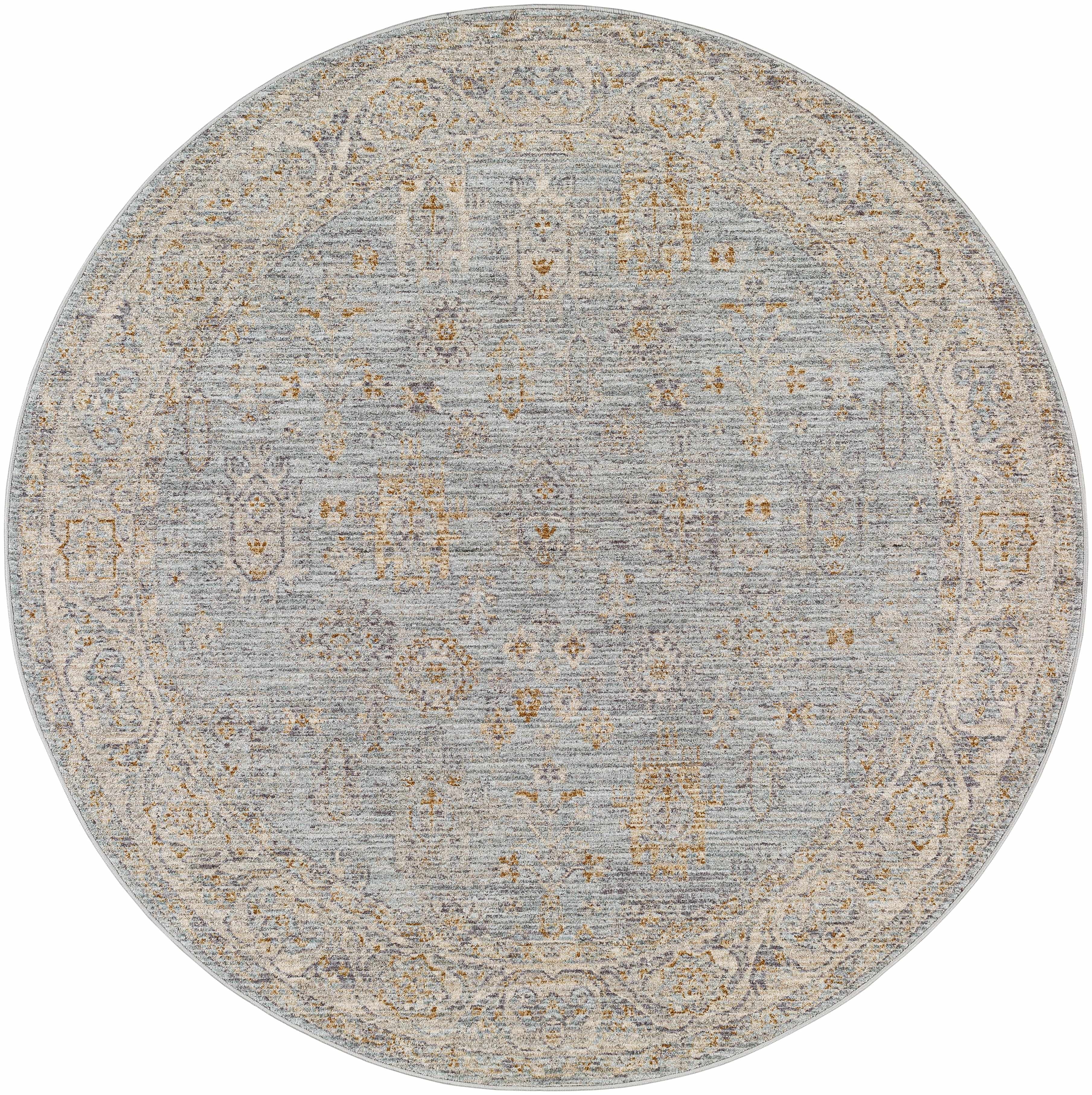 Gray Green Hallway Runner Rug N3705