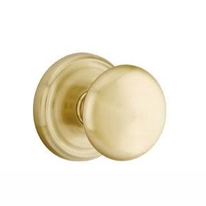 Satin Brass Double Dummy Door Knob with Regular Rose I372