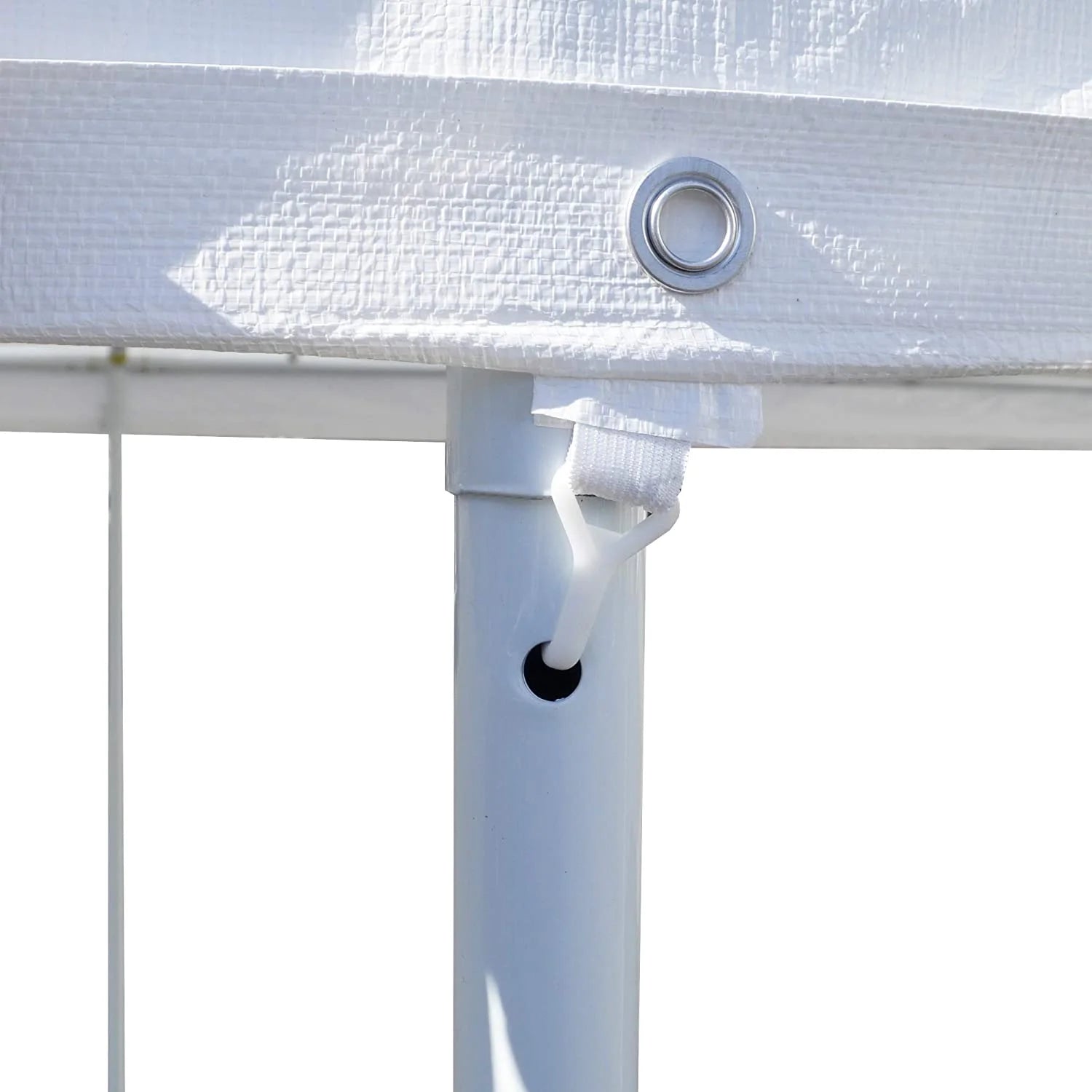 White 10' x 15' Carport Shelter P9837