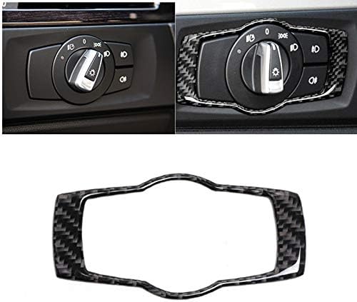 Carbon Fiber Headlight Switch Buttons Cover Trim B123