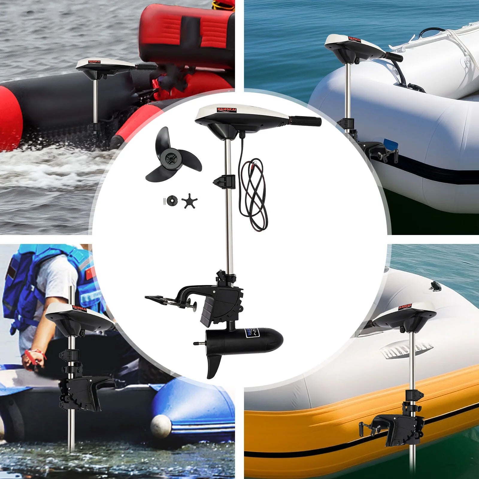 65lbs Electric Outboard Motor Trolling Brush Motor X5434
