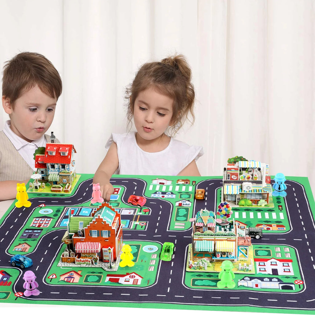 Building Blocks Set with 5 Toy Cars L632