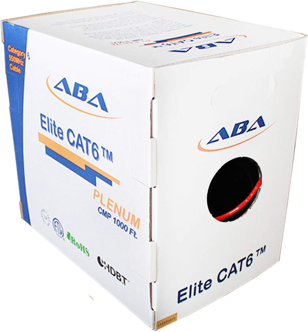 Green Plenum Ethernet Cable 1000ft UTP 23AWG Solid Bare Copper A973