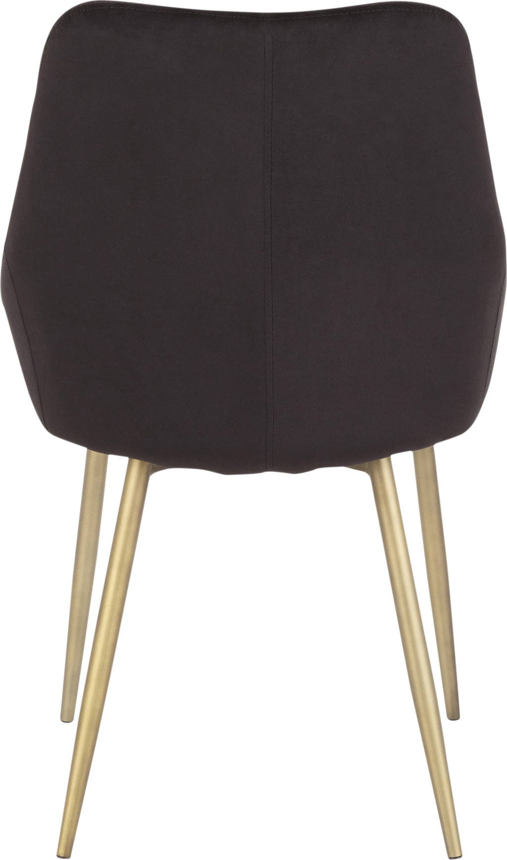 Black Solid Back Dining Side Chair, Set of 2 B331