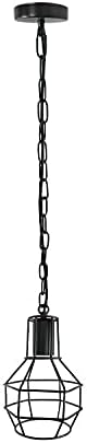 Vintage Industrial Metal Cage Pendant Ceiling Light M8764