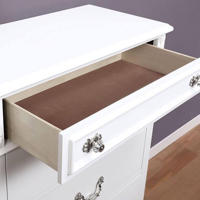 White USB Outlet Night Stand X34411