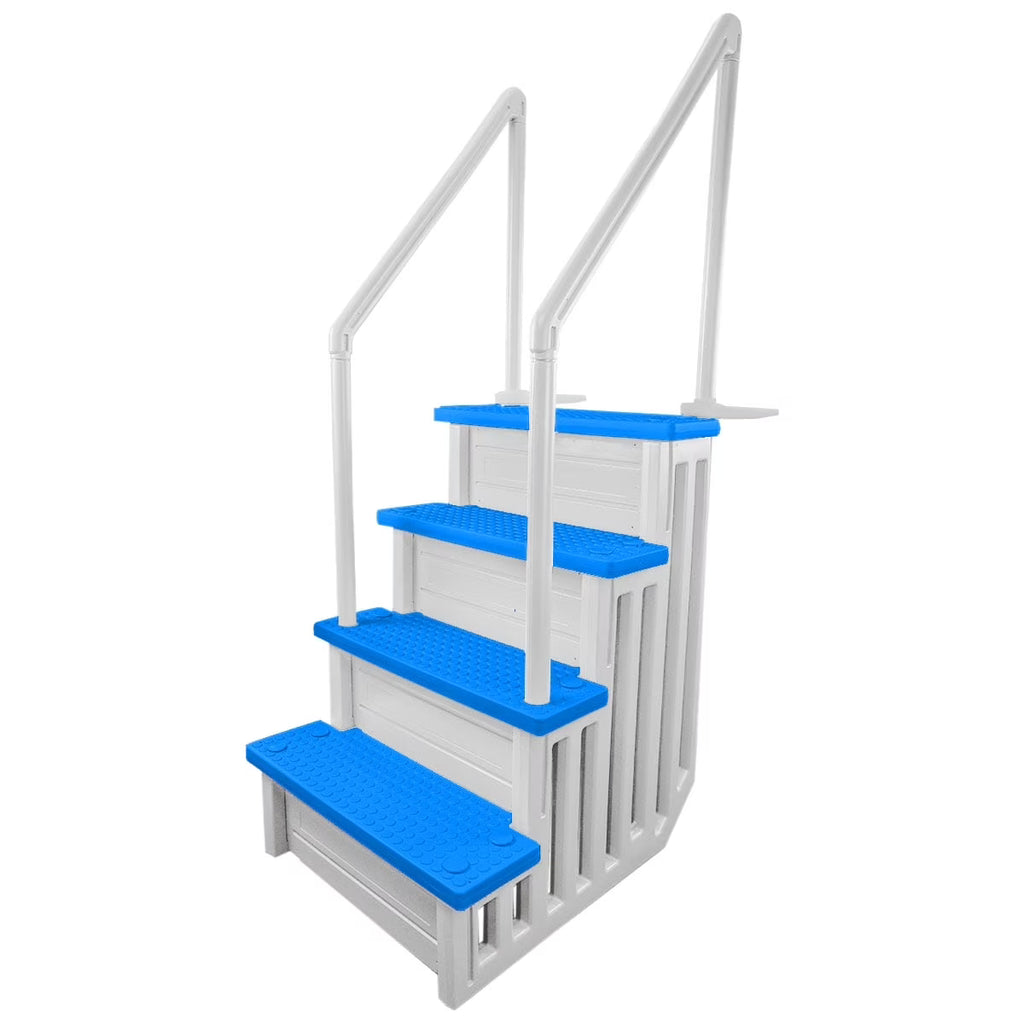 White Anti-Slip In-Pool Steps for Above Ground Pools X61350