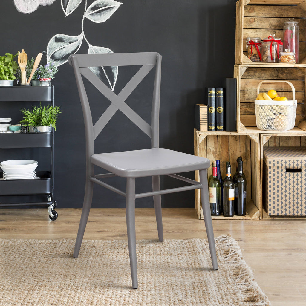 Black Metal Side Chairs (Set of 2) G525894