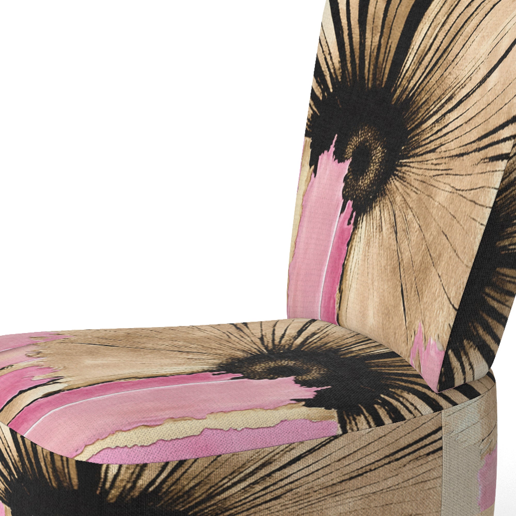Upholstered Floral Accent Chair T802