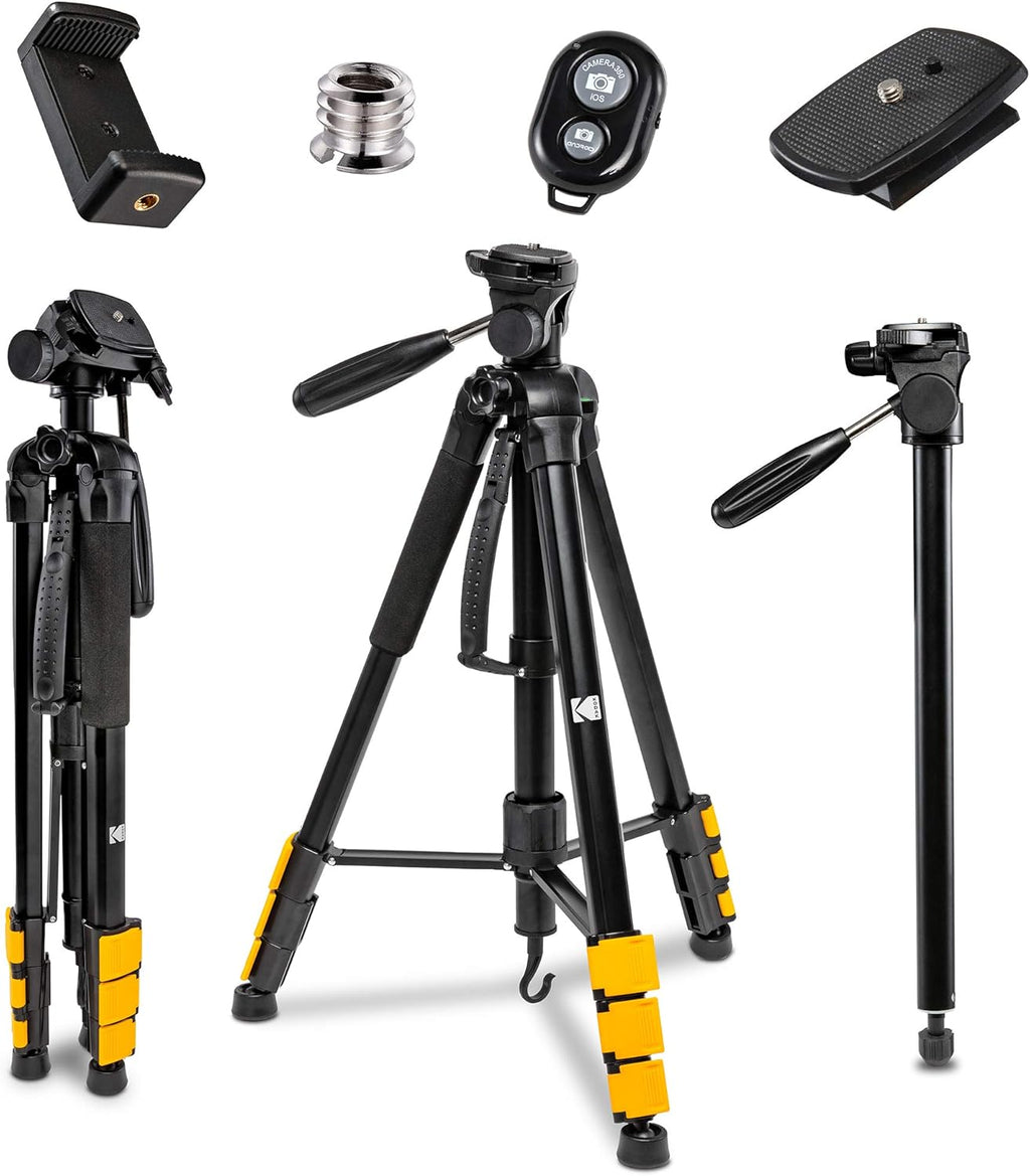 2-in-1 Aluminum Tripod & Monopod with Quick-Release Plates T58909