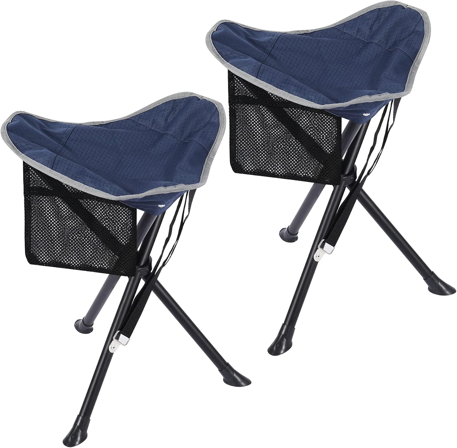 Black and Gray 2-Pack Folding Camping Stool W734