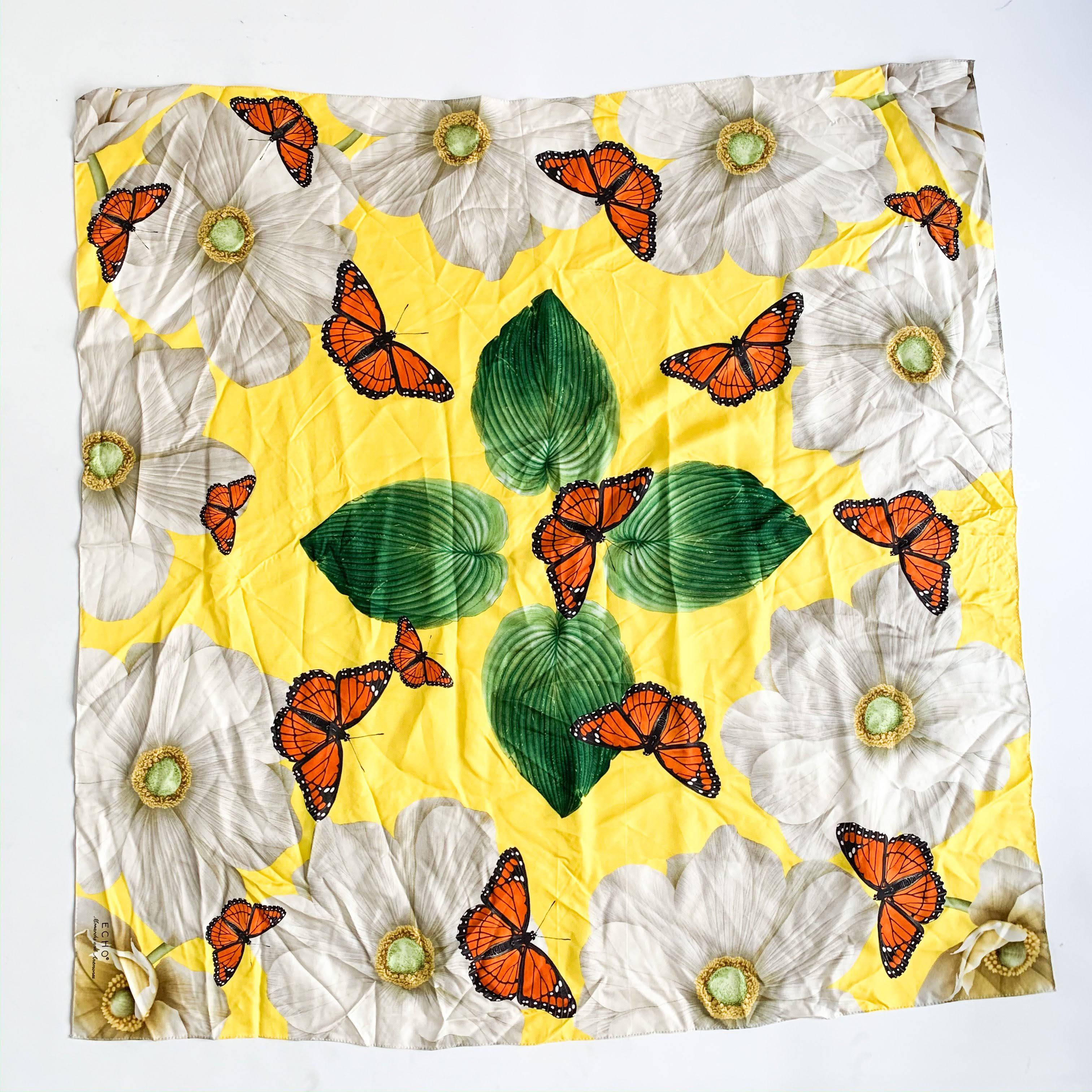 Butterfly and Leaf Scarf K912