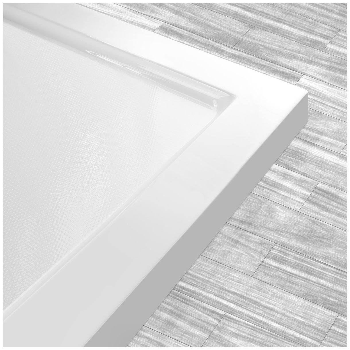 60x22X32x22 Shower Base Pan Left Double Threshold Wall Corner Right Drain B79705