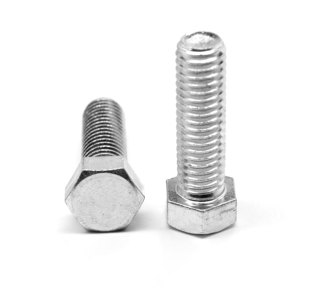 1/4x22-20 x 4 1/2x22 Coarse Thread Hex Tap Bolt Low Carbon Steel Zinc Plated Pk 100 J639