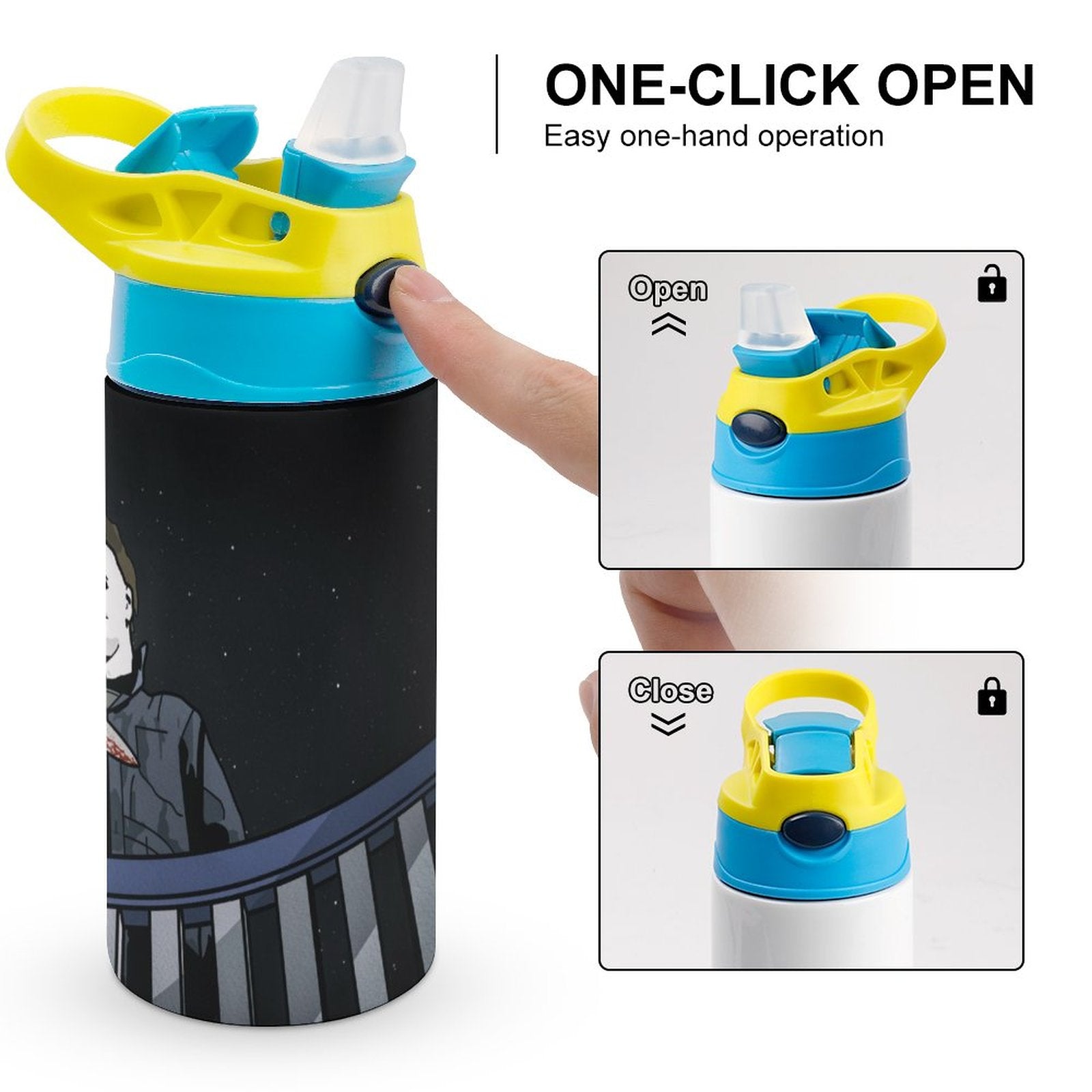 Insulated Stainless Steel Water Bottle with Straw V94804