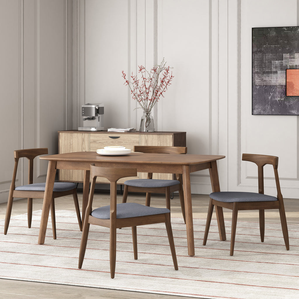 Set of 4 Fabric Upholstered Dining Chairs U3923