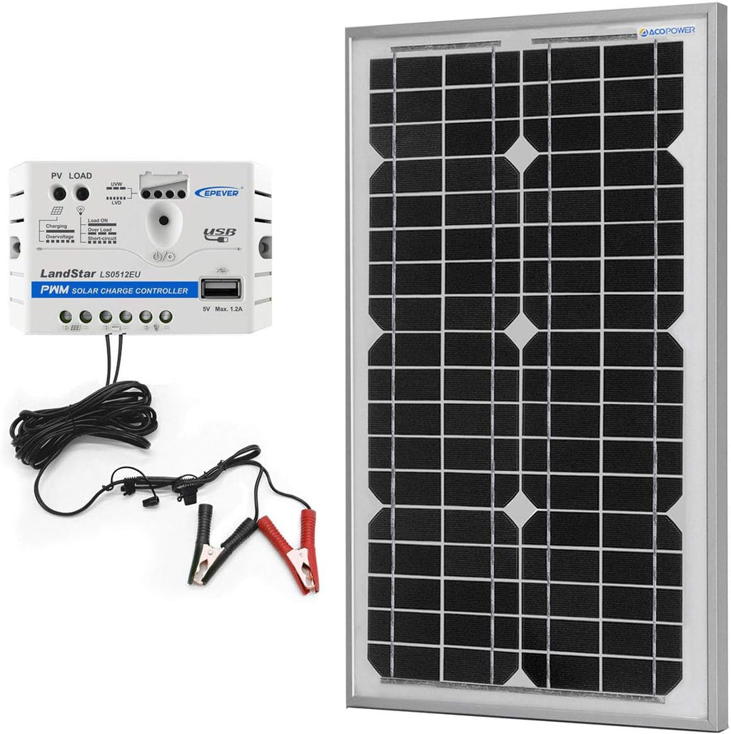 12V 30W 5A Mono Solar Panel with Charge Controller U17656