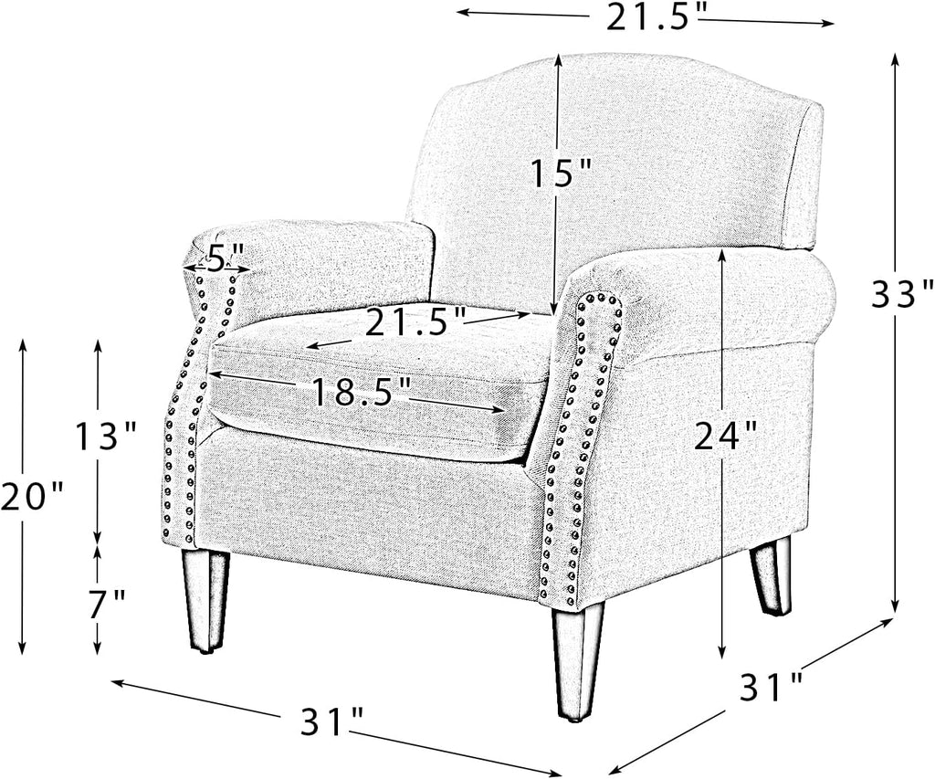 Accent Chair Set Of 2 with Removable Cushion W80429