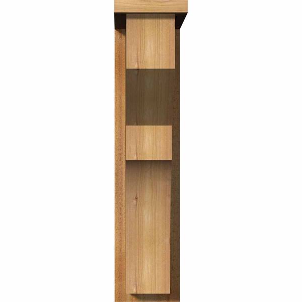 6x22W x 14x22D x 26x22H Western Red Cedar Corbel with Backplate Z5401