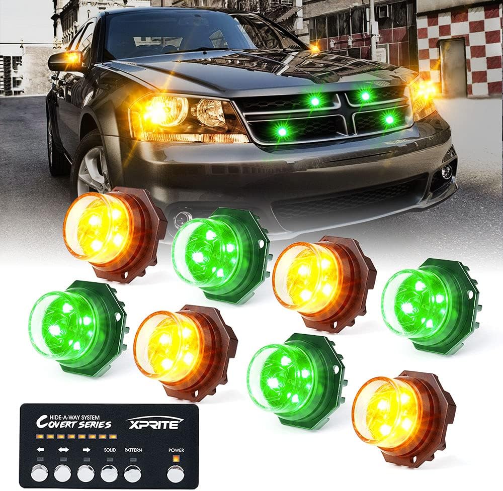 Amber LED Strobe Lights Kit 8 PCS B174095