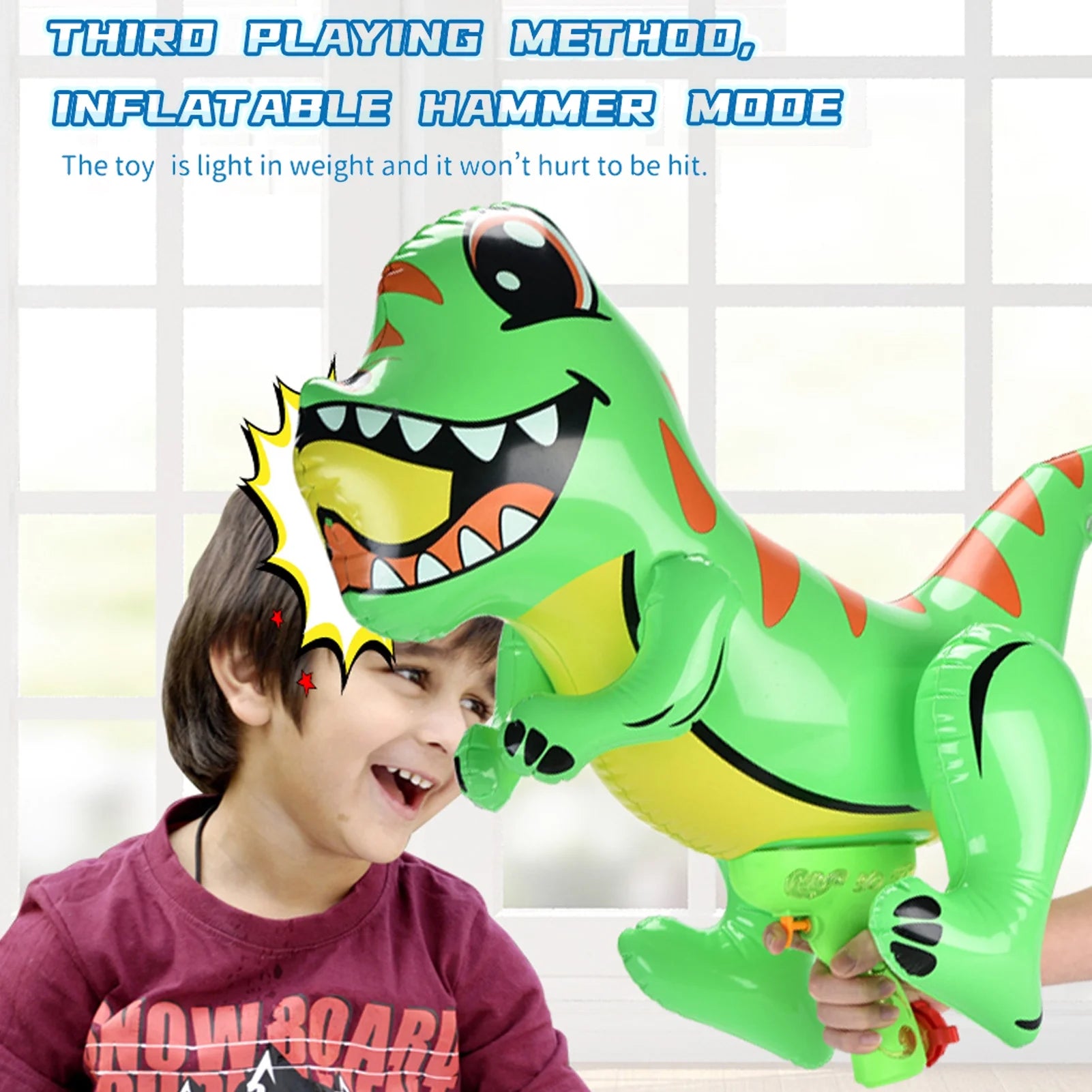 Green Dinosaur Inflatable Hammer T7448