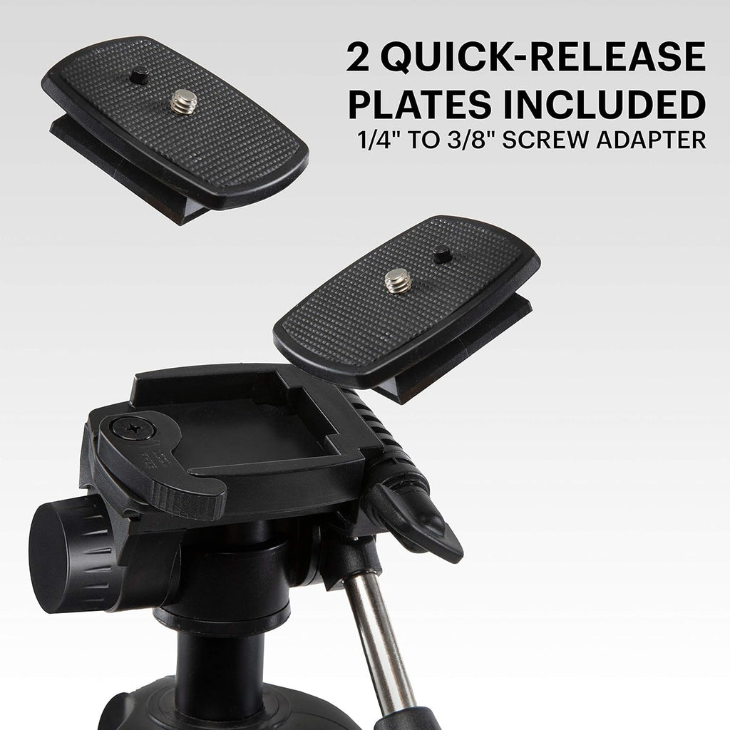 2-in-1 Aluminum Tripod & Monopod with Quick-Release Plates T58909