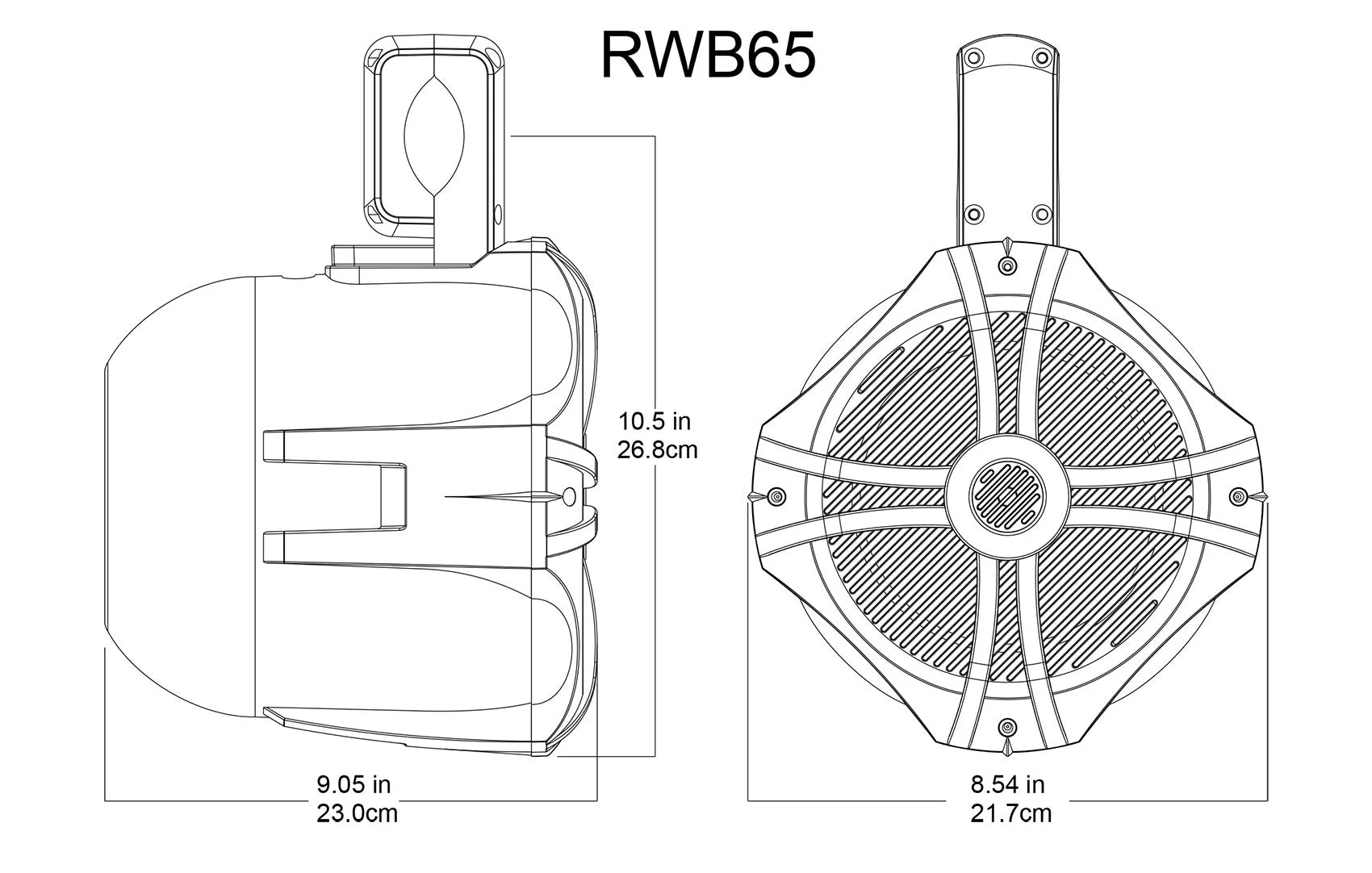 White 6.5" Marine Wakeboard Tower Speakers with Amplifier Q359