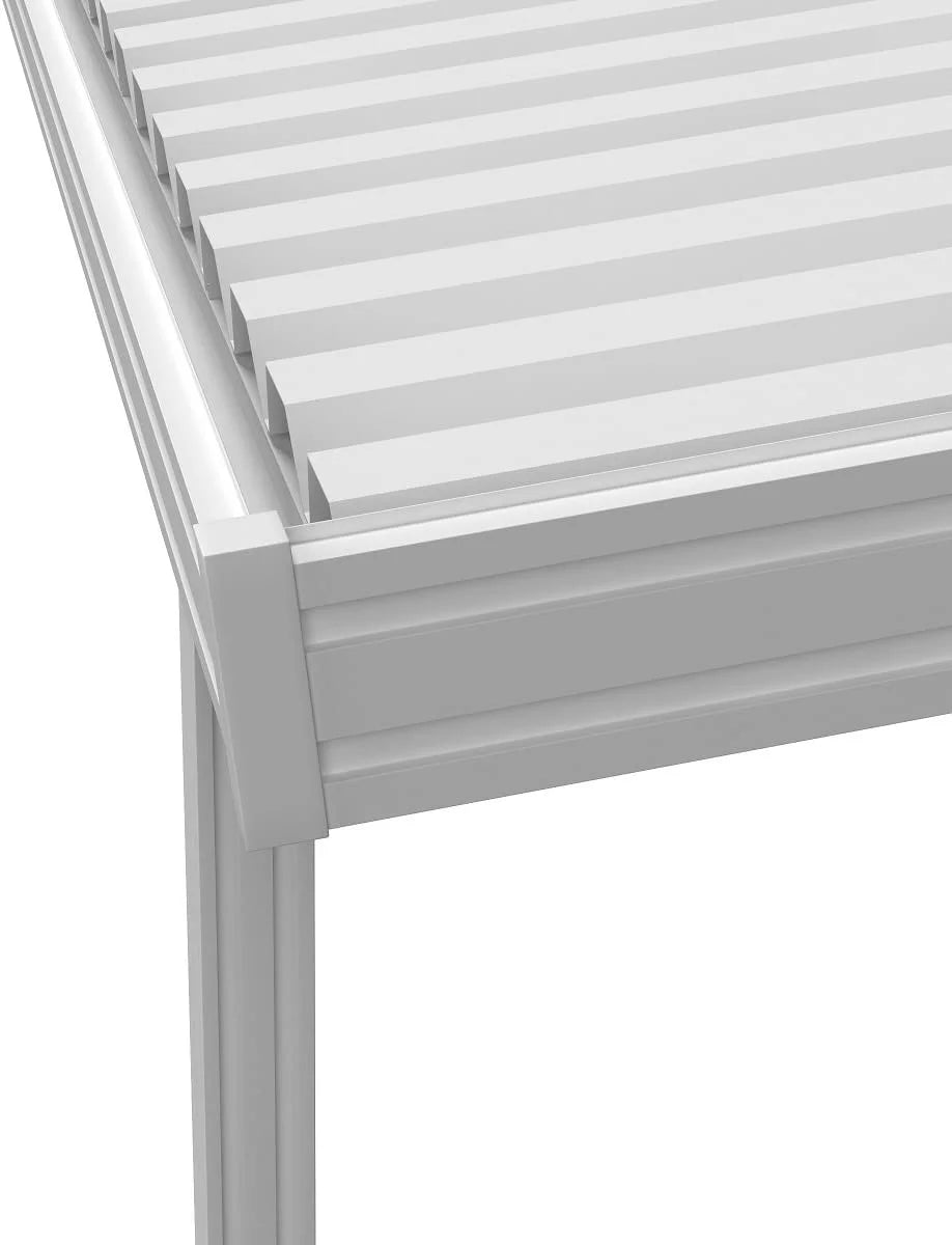 White Aluminum Patio Cover with 4 Posts O504