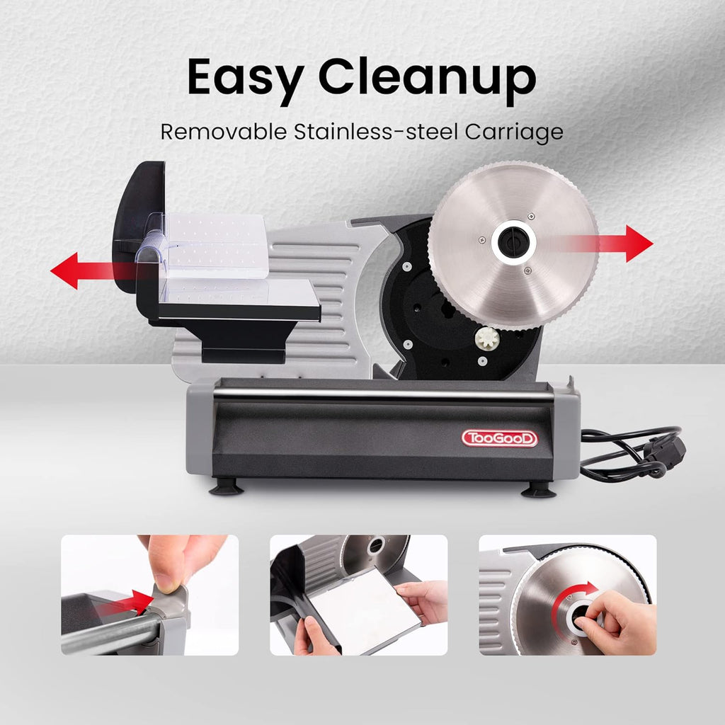 Electric Food Slicer with 7.5 Stainless Steel Blade G1343