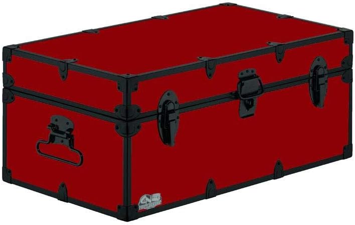 Camp Trunk Footlocker with Black Trim 32 x 18 x 13.5 Inches Y3025