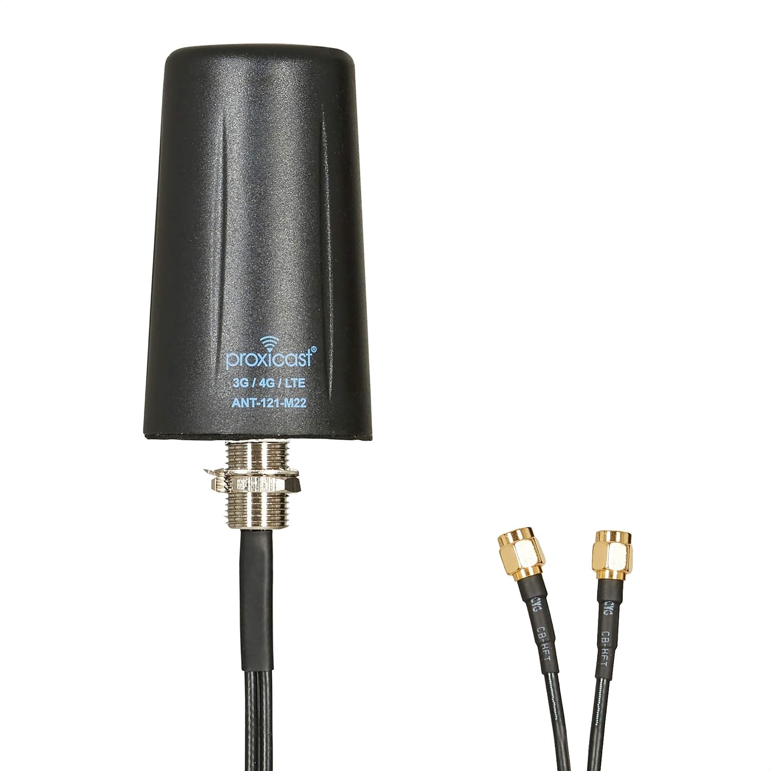 4G/LTE Omni-Directional Antenna, 3-5 dBi Gain, Fixed Mount, 10 ft Coax Lead, Pack of 2 X8248