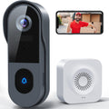 Wireless 1080P FHD WiFi Video Doorbell Security Camera with Chime, PIR Motion Detection, Night Vision, 2 Way Audio, Cloud Storage, Pack of 2 J52944