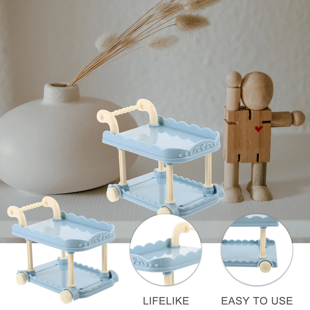 Miniature Kitchen Cart Doll House Cart V404