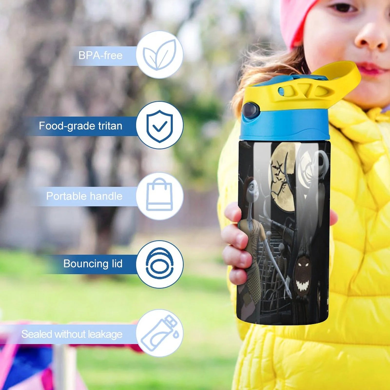 Insulated Stainless Steel Water Bottle With Straw L477