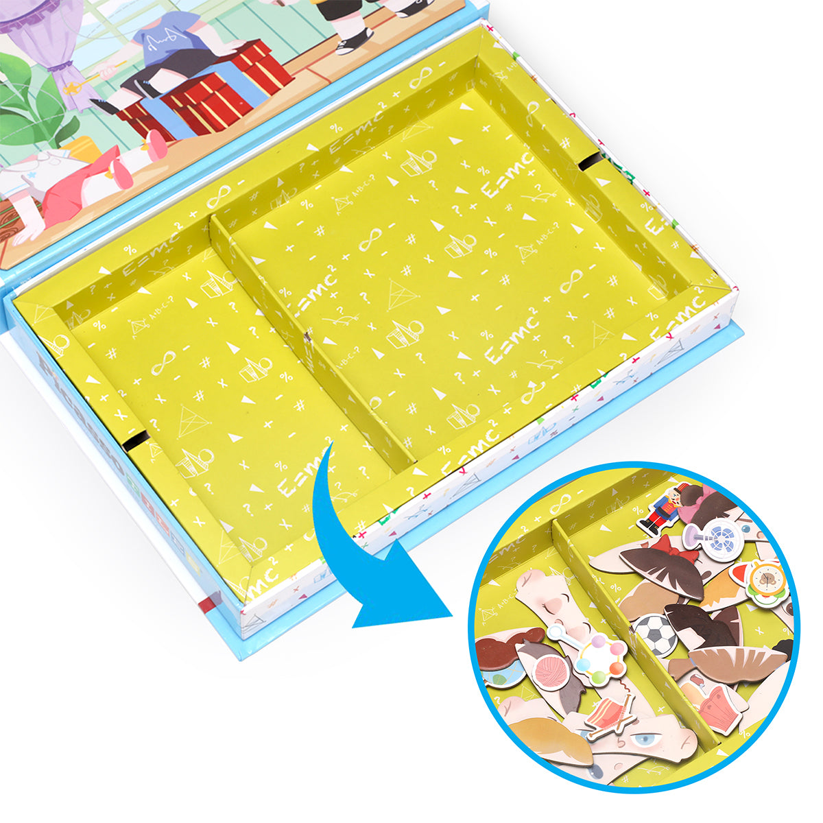 108pcs Magnetic Drawing Board Puzzle Book X73849