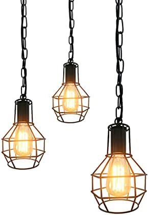 Vintage Industrial Metal Cage Pendant Ceiling Light M8764