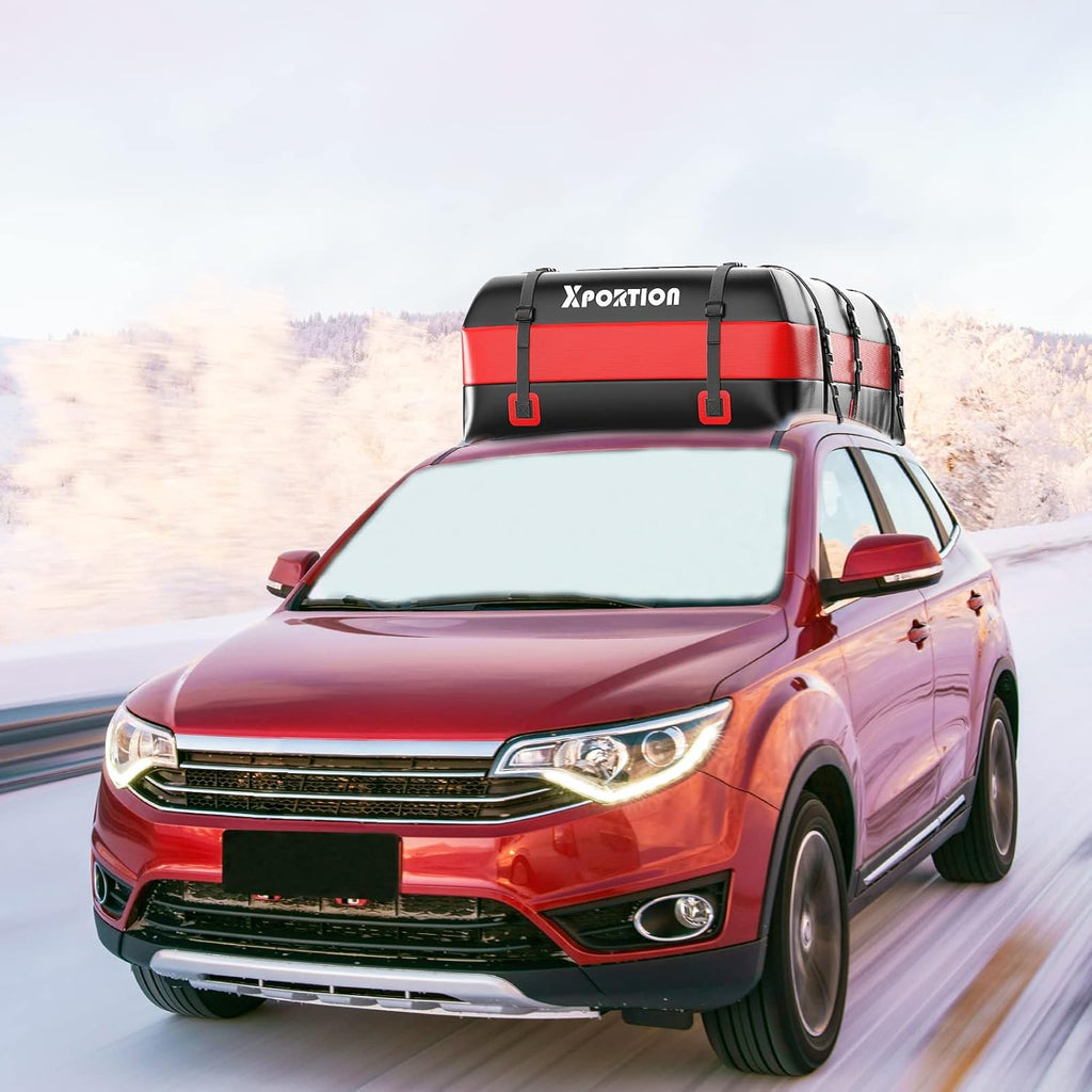 Waterproof Rooftop Cargo Carrier Bag, 21 Cubic Feet, with Non-Slip Mats and Straps Z648800