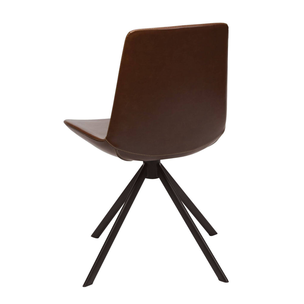 Brown Faux Leather Break Room Chair G1404