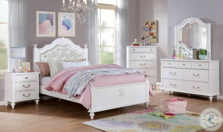 White USB Outlet Night Stand X34411