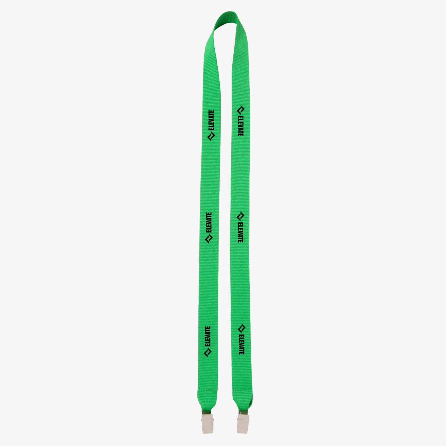 50 Polyester Lanyard with Double Bulldog Clip E56247