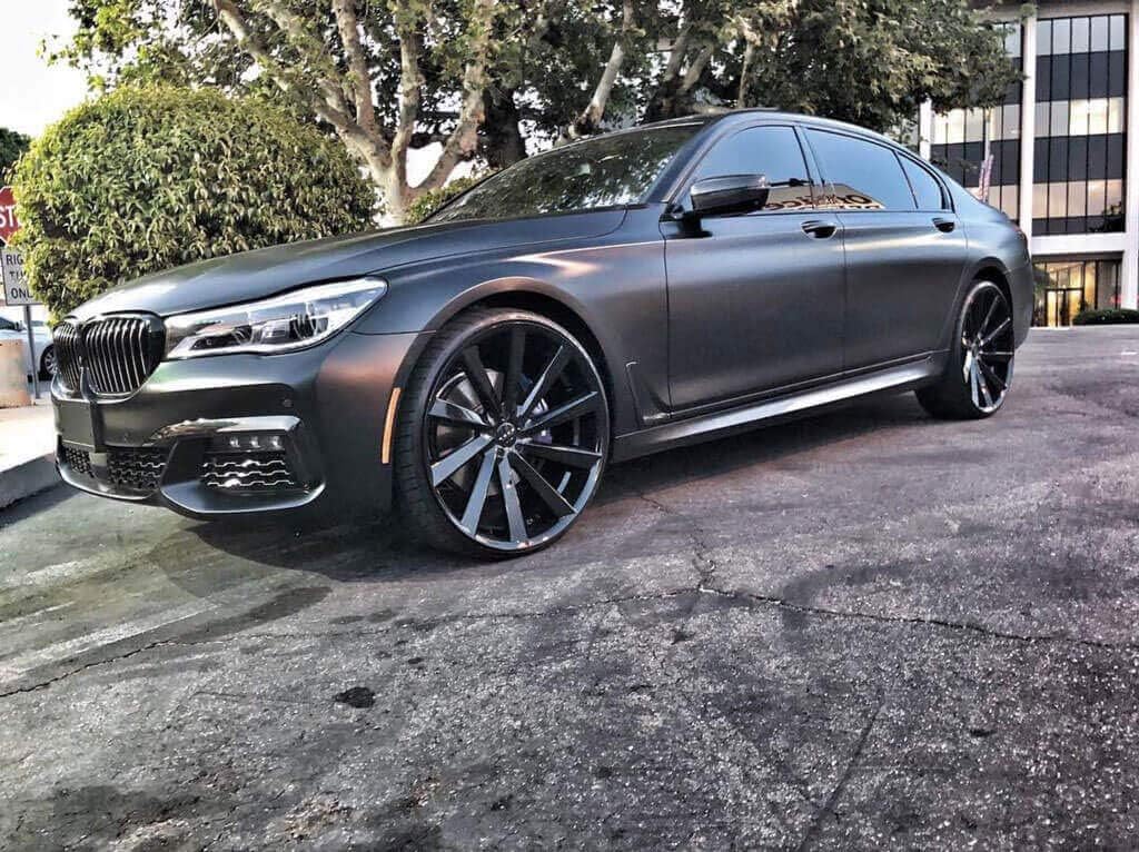 20 Inch Staggered Rims Set of 4 Gloss Black Wheels G1684