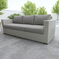 HDPE Resin Wicker Outdoor Sofa with Solution-Dyed Acrylic Covers R877