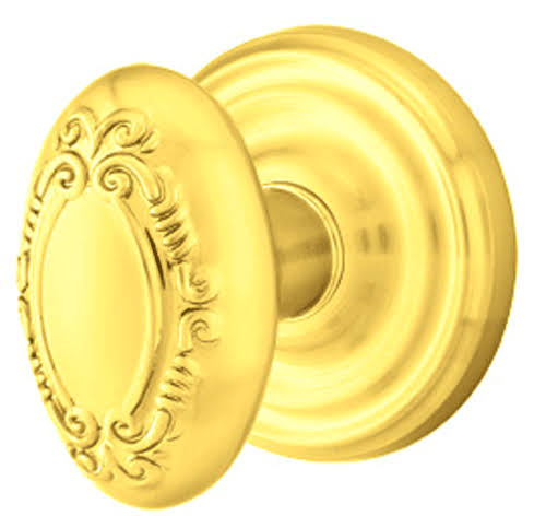 Solid Brass Passage Door Knob Set with Regular Rosette D795