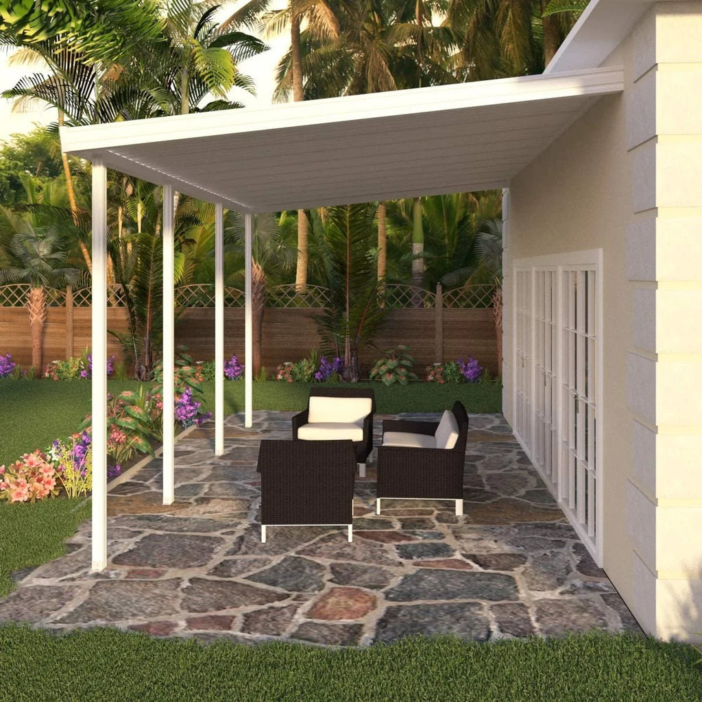 White Aluminum Patio Cover with 4 Posts O504