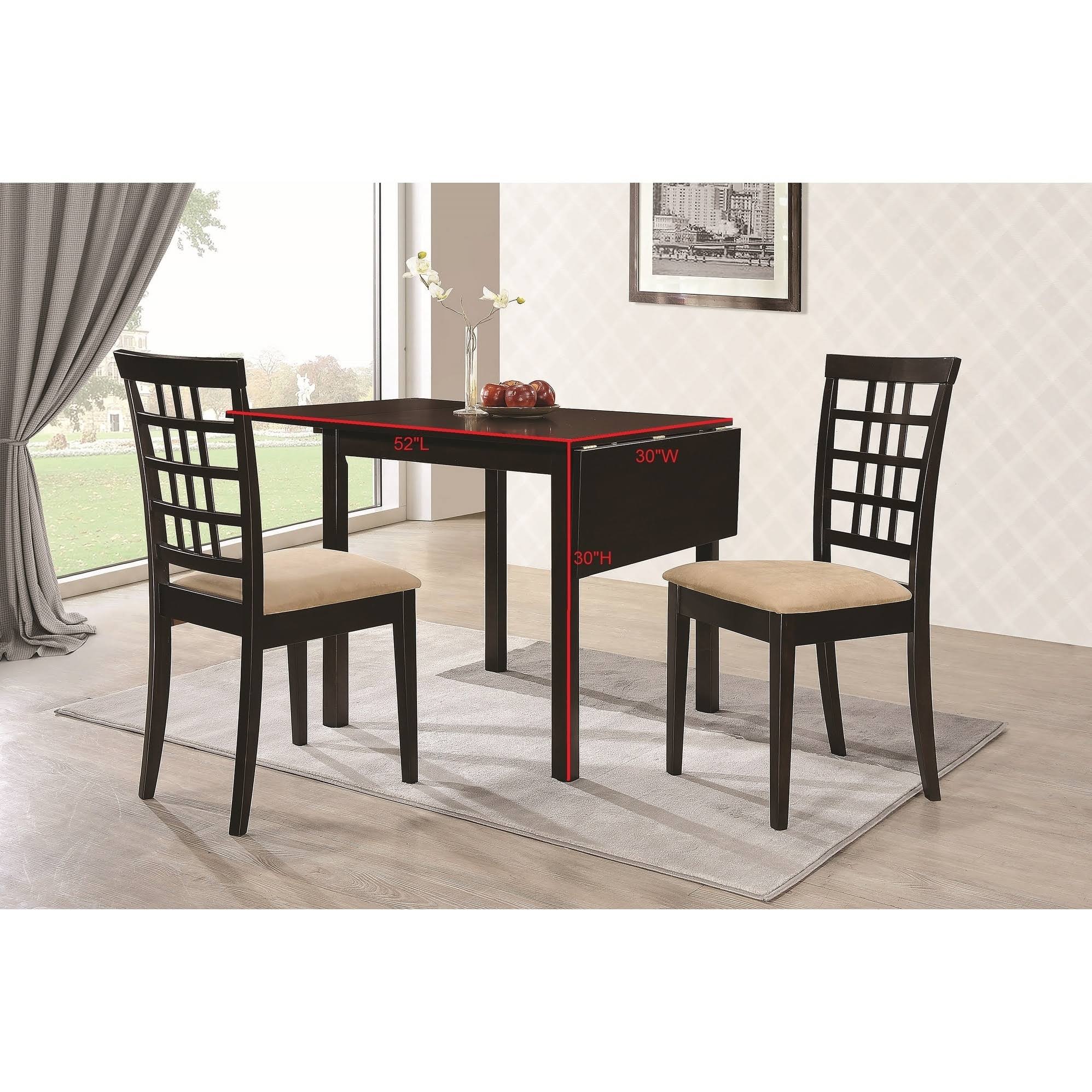 Cappuccino Rectangle Drop-Leaf Dining Table B50094