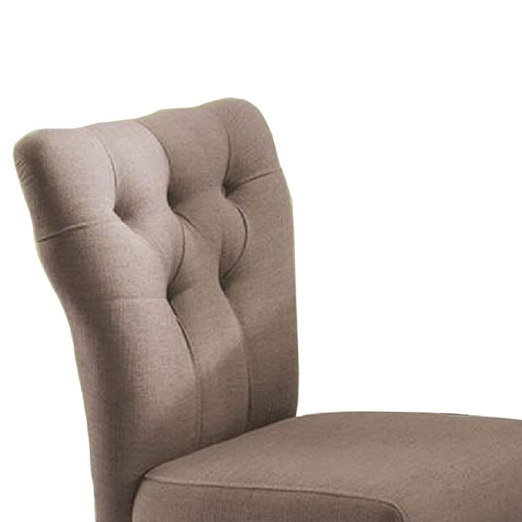 Light Brown Linen Counter Height Chair Set-2 X74475