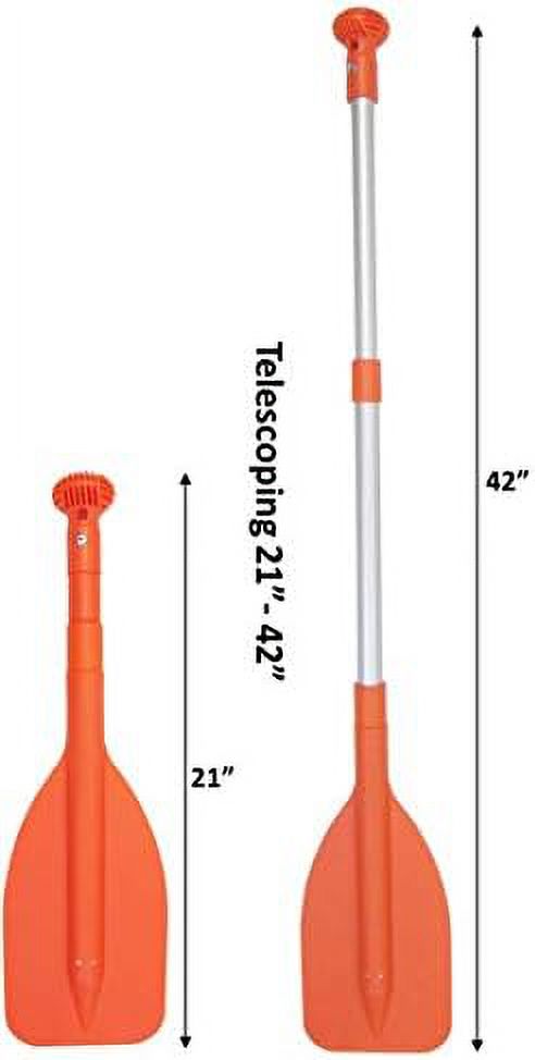 Set Of 2 Mini Telescopic 21'' - 42'' Paddle Orange D905767